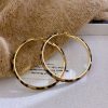 New High-grade Big Circle Autumn And Winter Exaggerated Maillard Earrings