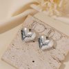 Simplicity And Exaggeration Personality Geometry Round Bracelet Love Heart Necklace Suit