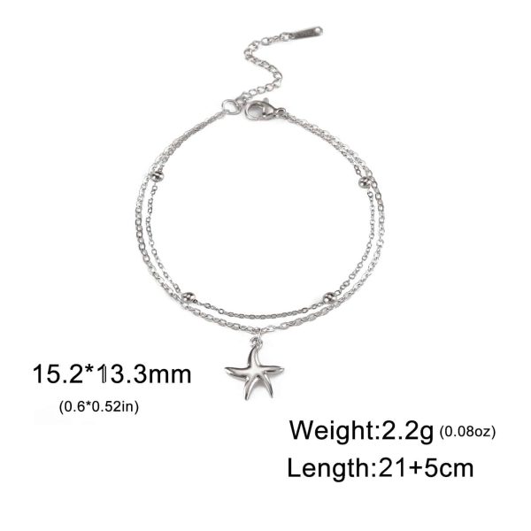Shell Charm Star INSPIRA Sun Stainless Steel Bracelet