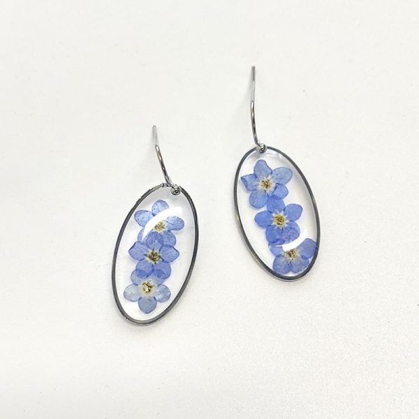 Dried Resin Water Drop Earrings