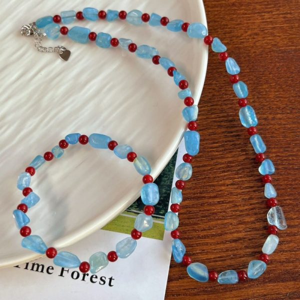 Natural Crystal String Beads Women's Necklace Bracelet