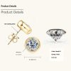 Round Moissanite Stud Earrings Bubble Couple S925 Silver