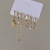 Niche Design Zircon Love Bear Stud Earrings Set