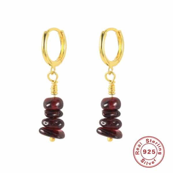 Profiled Natural Stone Earrings Eardrops