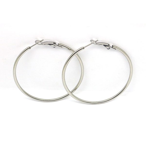 European And American Fashion Stainless Steel Earrings Big Circle Shrimp Male Buckle Earrings Female Jewelry