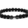 8mm Black Matte Volcanic Stone