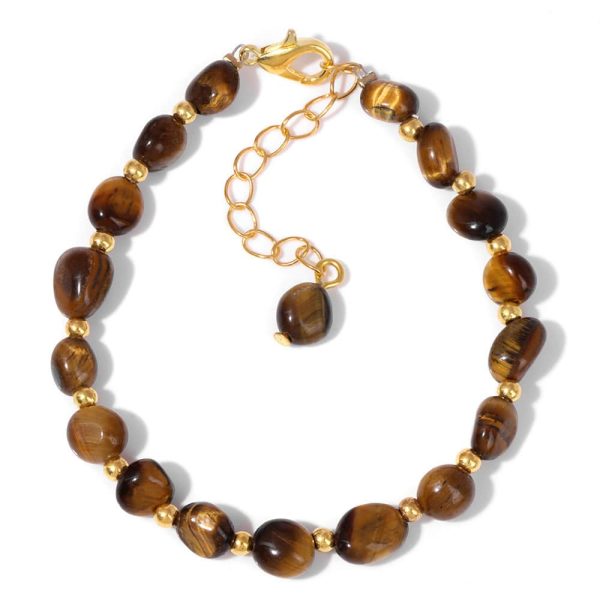Accompanying Stone Beads Bracelet Women's Irregular Stone Lobster Buckle