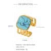 Women's Inlaid Natural Stone Ring