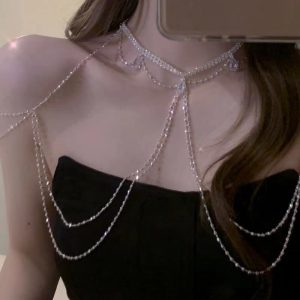 Pure Desire Super Shiny Crystal Pendant Necklace Light Luxury Minority