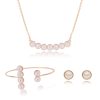Pearl Jewelry Set Necklace Earring Bracelet