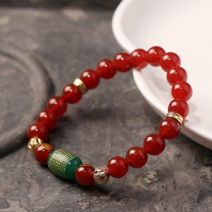 Red Agate Guanyin Bracelet Edge Rosary