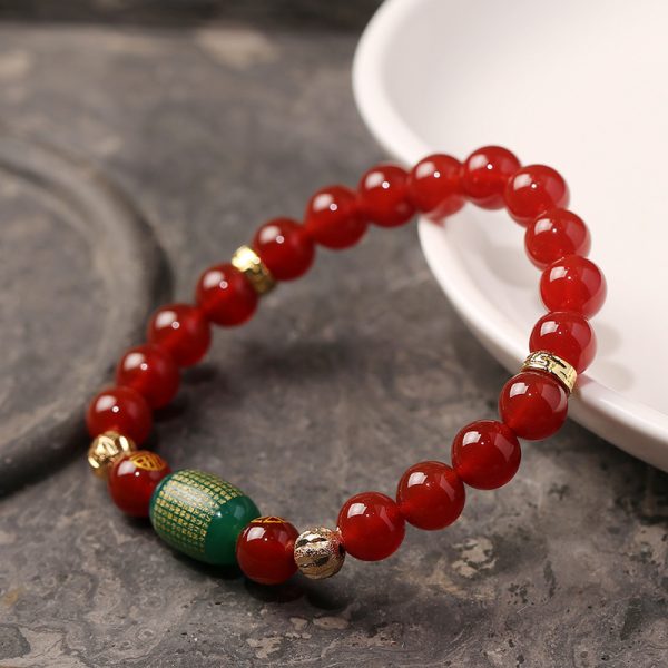 Red Agate Guanyin Bracelet Edge Rosary