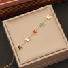 Colorized Butterfly Necklace Fashion Stainless Steel Jewelry Set