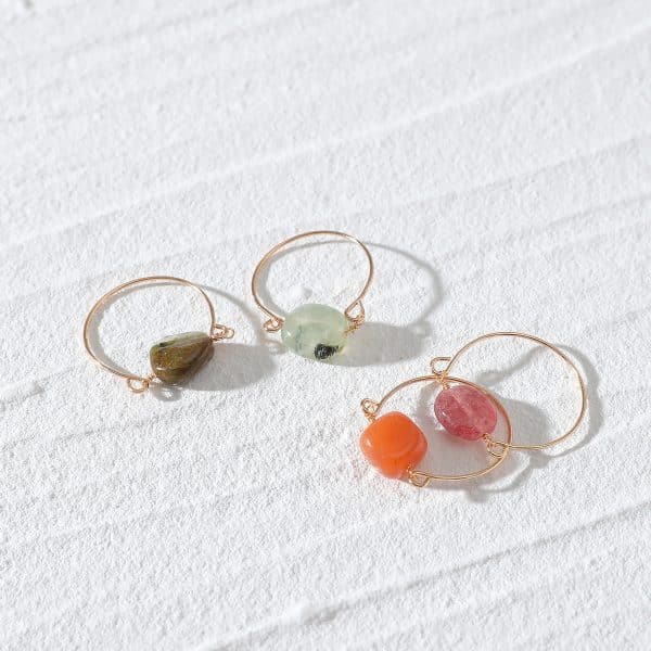 Multi Layered Laminated Stone Ring