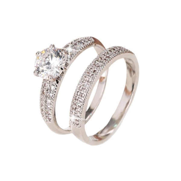 Affordable Luxury Copper Zircon Hollow Ring