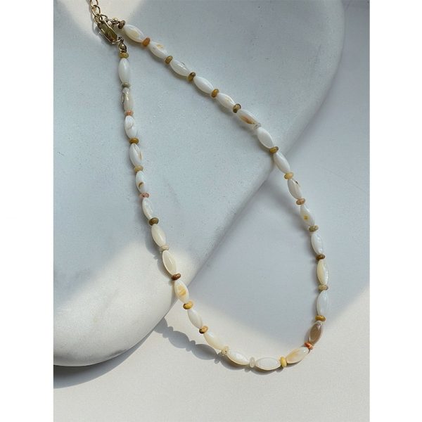 Vintage Shell Natural Stone Necklace Women's Clavicle Chain