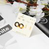 Simple Style New Pearl Round Word Earrings Set