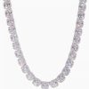 S925 Sterling Silver Hip Hop Jewelry Necklace 8mm Wide