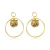 Retro Exaggerated Lion Head Big Circle Earrings