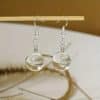 Natural stone crystal earrings