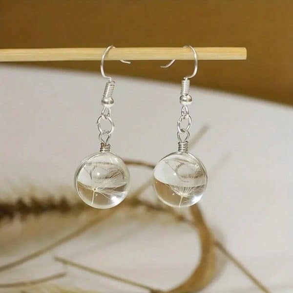 Natural stone crystal earrings