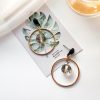 Geometric Circle Crystal Pendant Earrings Personality Earrings Women