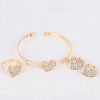 Love Plastic Mesh Bag Peach Heart Jewelry Set Women's Five-piece Set