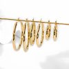 Stainless Steel Exaggerated Circle Hollow High-grade Earrings