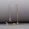 Star And Moon Rhinestone Tassel Earring Set 5 Piece Set
