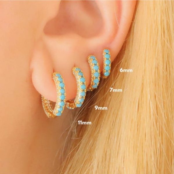 Fashion Round Micro-set Zircon Personality Trend Ear Buckle