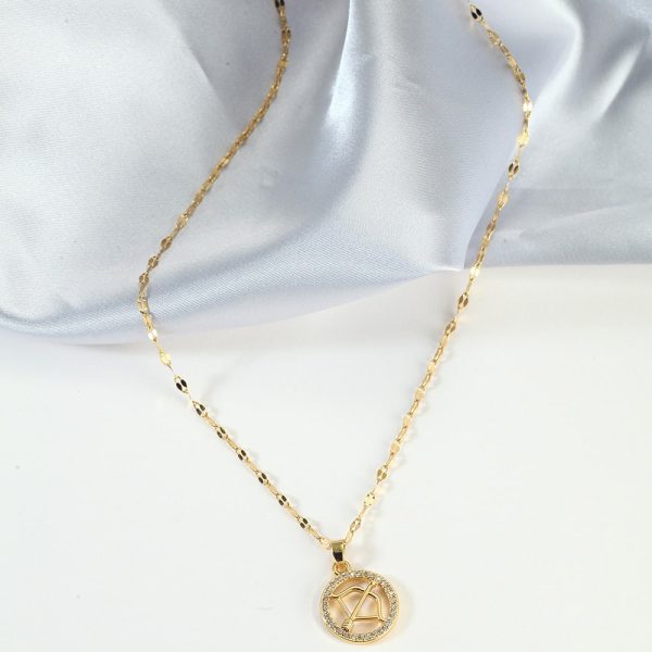 Golden Twelve Constellation Pendant Necklace INS Style