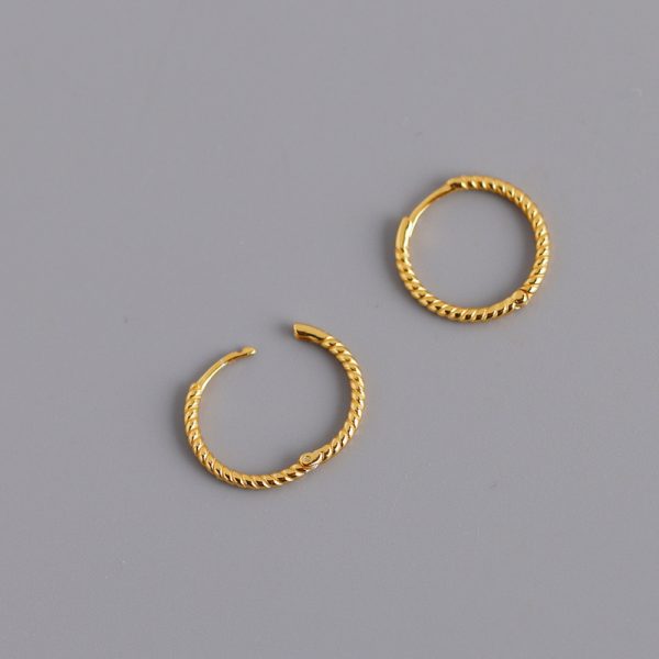 Geometric Ring Circle Twist Ear Buckle Earrings Women