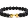 8mm Black Matte Volcanic Stone