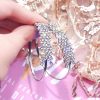Fashionable Geometric Circle Rectangle Rhinestone  Simple Earrings