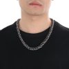 Keel Chain Necklace Vintage Antique Silver Twist Men's Titanium Steel Necklace