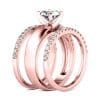 Couple Couple Rings Simple Zircon Three-piece Set