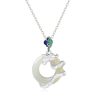 925 Silver Hetian Jade Peace Buckle Heritage Zodiac Enamel Women's Necklace