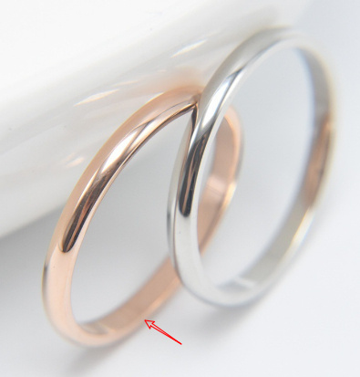 Couple Ultra-fine Glossy Titanium Steel Female Ring