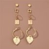 Metal Portrait Love Pendant Fashion Personality Combination Set Earrings