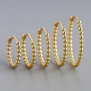 More Sizes Circle Polka Dot S925 Sterling Silver Ear Clip