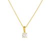 925 Sterling Silver Four-claw Round Zircon High-grade Light Luxury