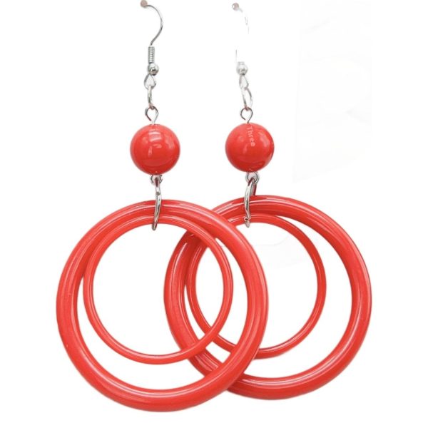 High Sense Hollow Out Stitching Circle Ear Rings Female