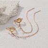 Korean Style Micro Set Zircon Flower Super Fairy Tassel Earrings Fashion Long Tassel Versatile Ear Line Earrings Female
