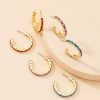 Geometric C- Word Vintage Circle Earrings