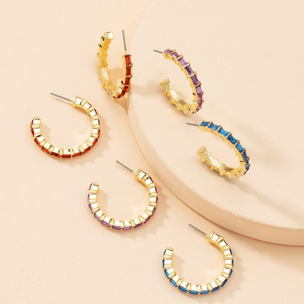 Geometric C- Word Vintage Circle Earrings