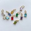 Twelve Birthstone Pendant Rectangular Zircon Accessories Pendant