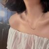 S925 Sterling Silver 14K Gold Plated Smile Necklace For Women