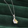 Fashionable All-match Simple Little Girl And Dog Hug Necklace