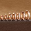 Trendy Circle Zircon Perforated Stud Earrings