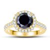 1 Karat 65mm Color Moissanite Ring Gold Ring Shank S925 Sterling Silver Moissanite